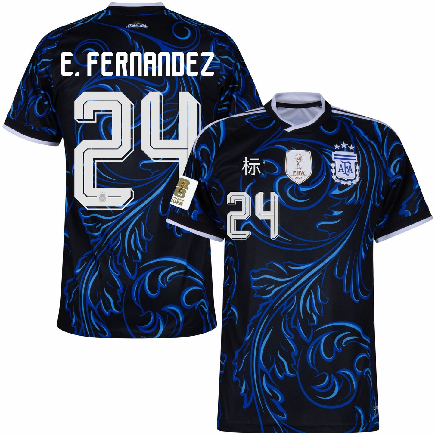 Áo đấu World Cup Argentina 2026, phiên bản cổ động viên sân nhà và sân khách, số 10, Messi, số 8, phiên bản chính xác của Enzo