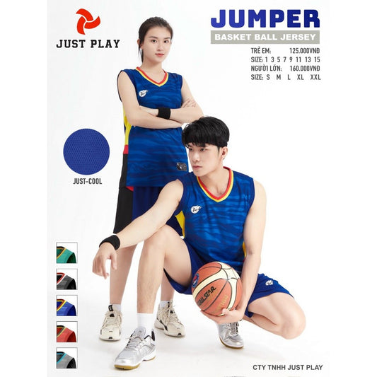 Bộ Bóng Rổ Cao Cấp - Thun Mè Thái Siêu Thoáng Mát, Set Bóng Rổ