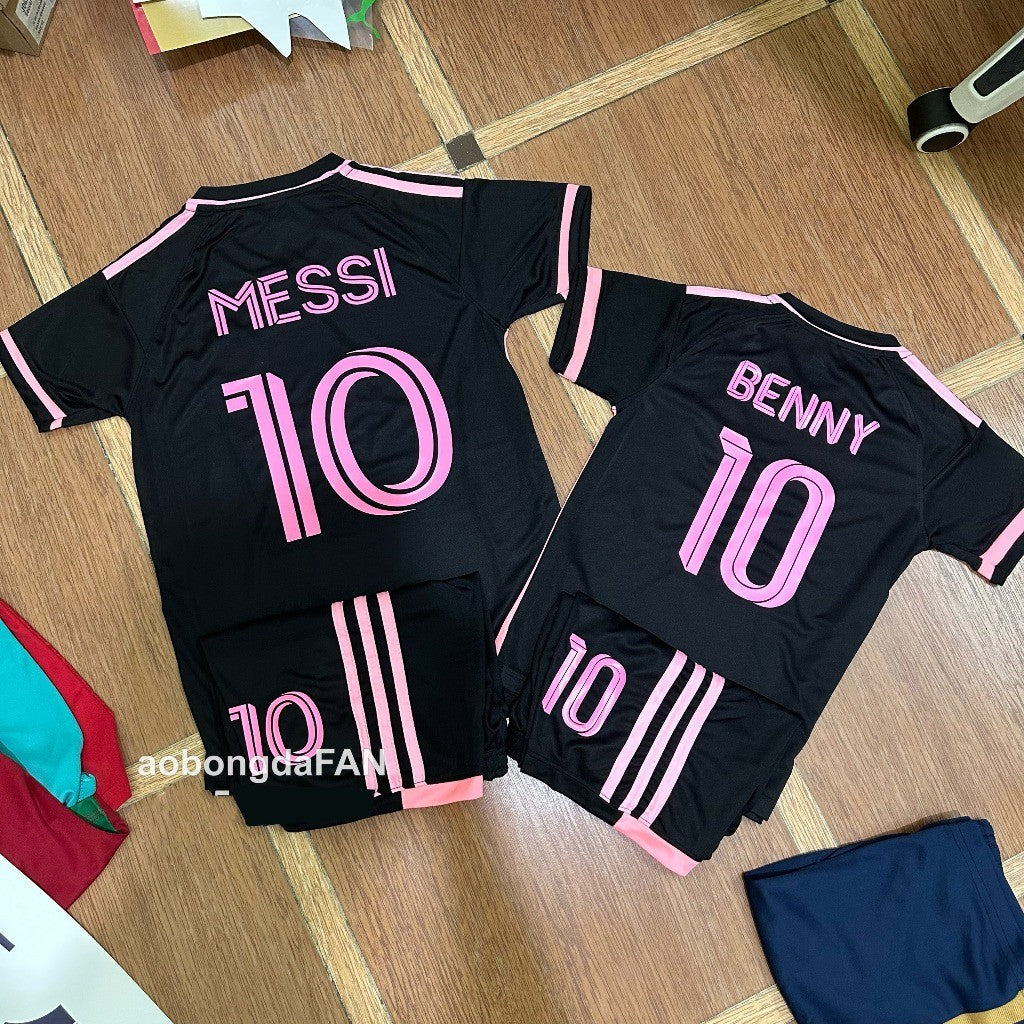 Bộ Đồ Bóng Đá Messi , đội Inter Miami - size trẻ em (có in thêm tên số)