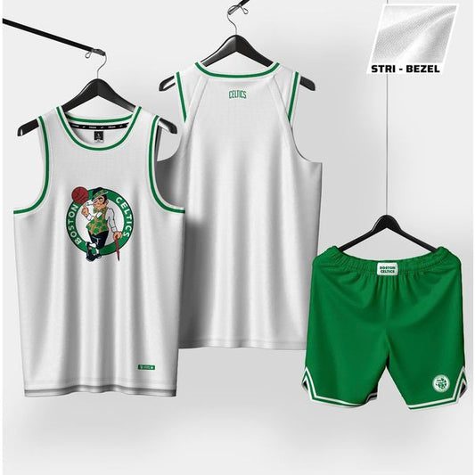 Bộ Quần Áo Bóng rổ trẻ em Strivend Celtics- Thoáng Mát