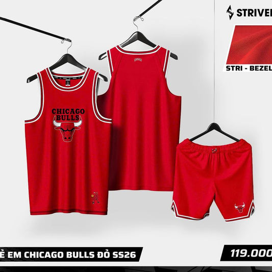Bộ Quần Áo Bóng rổ trẻ em Strivend Chicago- Thoáng Mát