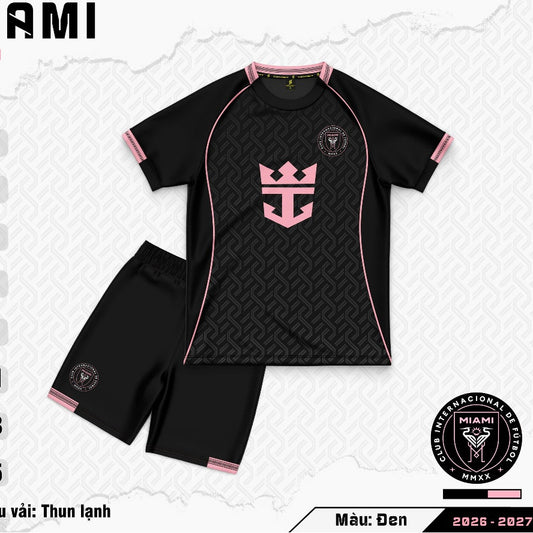 Bộ Đồ Bóng Đá Messi , đội Inter Miami - size trẻ em (có in thêm tên số)