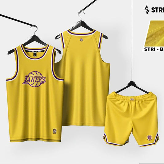 Bộ Quần Áo Bóng rổ trẻ em Strivend Lakers- Thoáng Mát