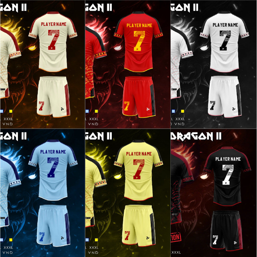 Bộ Quần Áo Bóng Đá JP Dragon - Có In Tên Số