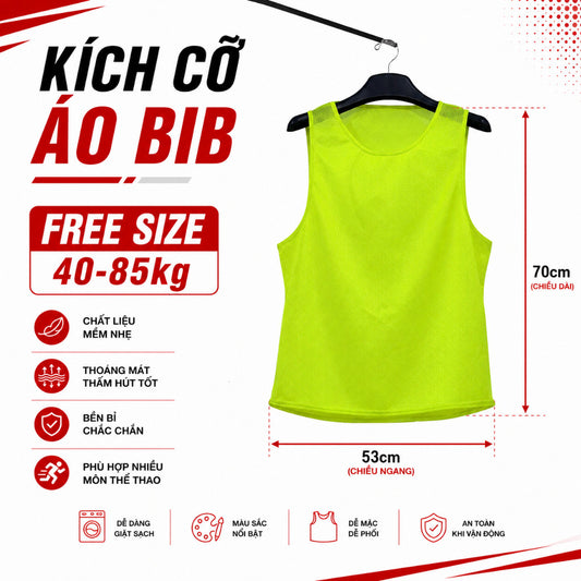 Áo Bib - Áo Lưới Tập Luyện Thể Thao - Đội Nhóm - Team Building - Du Lịch ( Có in tên số )