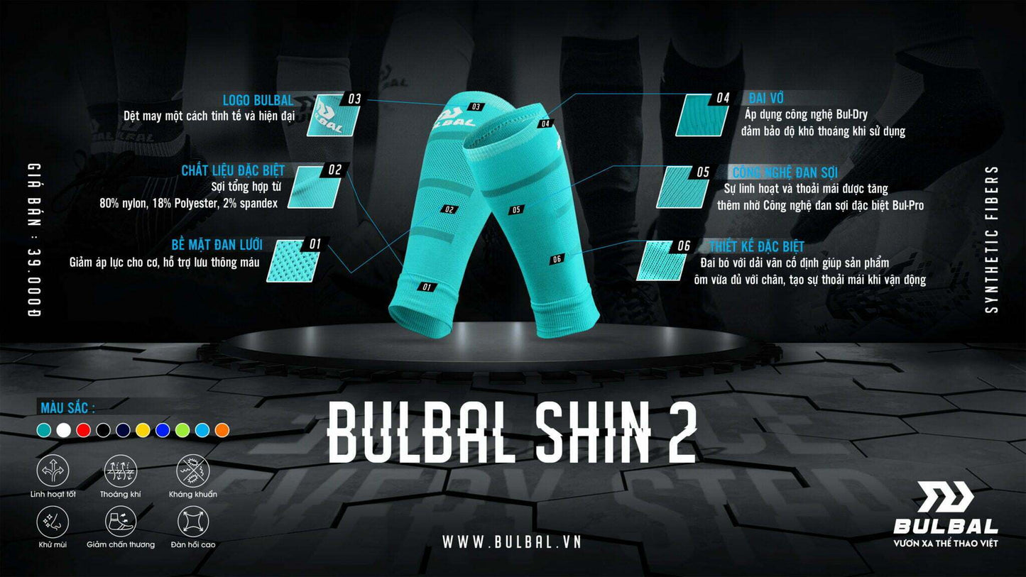 Tất ống bóng đá Bulbal Shin - Tất ống đồng bảo vệ chân
