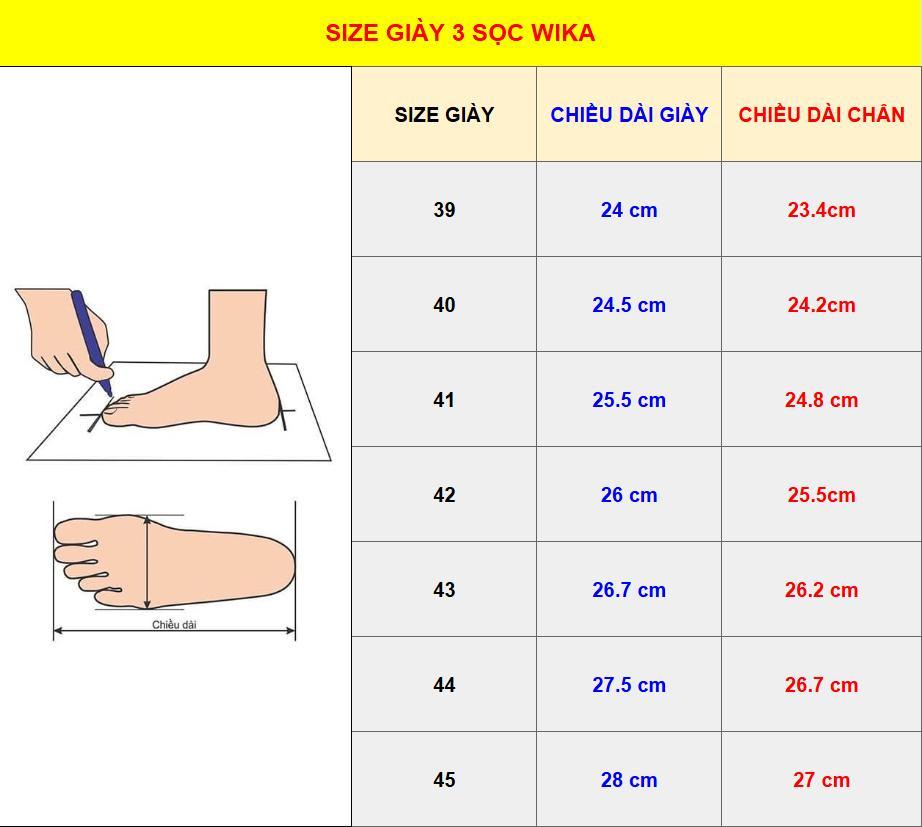 GIÀY BÓNG ĐÁ BIG SIZE WIKA 3 SỌC (tặng tất dệt)- GIÀY PHỦI SIZE 44 & SIZE 45 - Đã may full đế