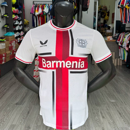 Bộ Bóng Đá Bayer 04 Leverkusen Trắng Sân Nhà - Vải Mè Thái