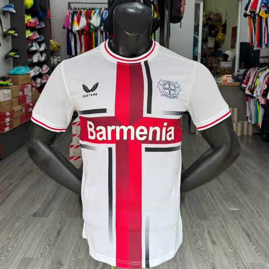Bộ Bóng Đá Bayer 04 Leverkusen Trắng Sân Nhà - Vải Mè Thái