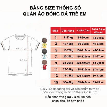 Áo Bóng Đá Trẻ Em Pháp Xanh 2024- Áo Đá Banh Trẻ Em Có in tên số