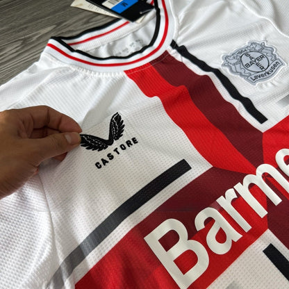 Bộ Bóng Đá Bayer 04 Leverkusen Trắng Sân Nhà - Vải Mè Thái