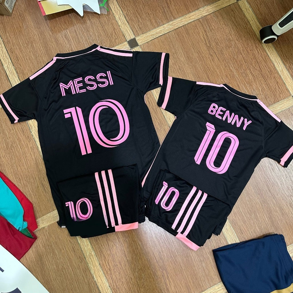 Bộ Đồ Bóng Đá Messi , đội Inter Miami - size trẻ em (có in thêm tên số)