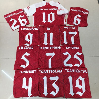 Mực Và Decal in Áo Bóng Đá - in tên số đá banh ( Dành Cho Khách Mua Đồ Tại Shop)
