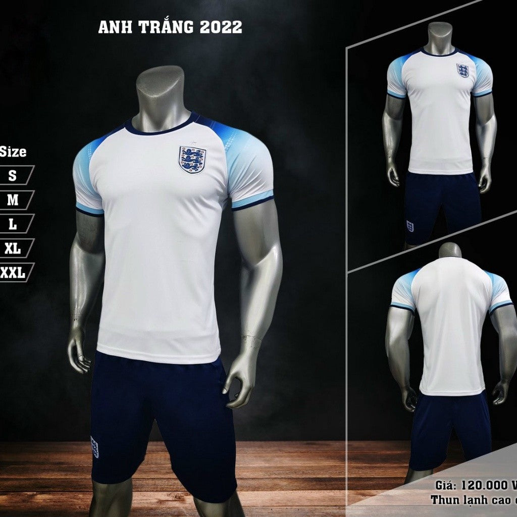 Áo Bóng Đá Đội Tuyển Anh Trắng 2024 - Thun Cao Cấp