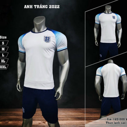 Áo Bóng Đá Đội Tuyển Anh Trắng 2024 - Thun Cao Cấp