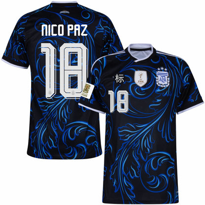 Áo đấu World Cup Argentina 2026, phiên bản cổ động viên sân nhà và sân khách, số 10, Messi, số 8, phiên bản chính xác của Enzo