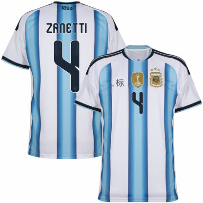 Áo đấu World Cup Argentina 2026, phiên bản cổ động viên sân nhà và sân khách, số 10, Messi, số 8, phiên bản chính xác của Enzo