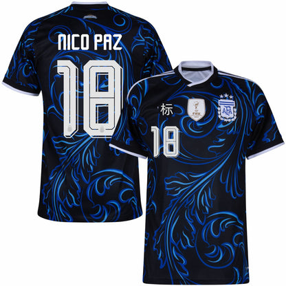 Áo đấu World Cup Argentina 2026, phiên bản cổ động viên sân nhà và sân khách, số 10, Messi, số 8, phiên bản chính xác của Enzo