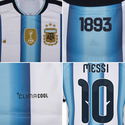Áo đấu World Cup Argentina 2026, phiên bản cổ động viên sân nhà và sân khách, số 10, Messi, số 8, phiên bản chính xác của Enzo