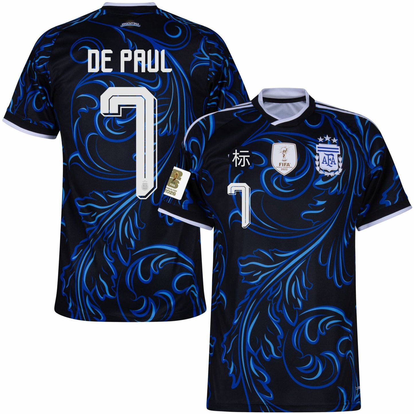 Áo đấu World Cup Argentina 2026, phiên bản cổ động viên sân nhà và sân khách, số 10, Messi, số 8, phiên bản chính xác của Enzo