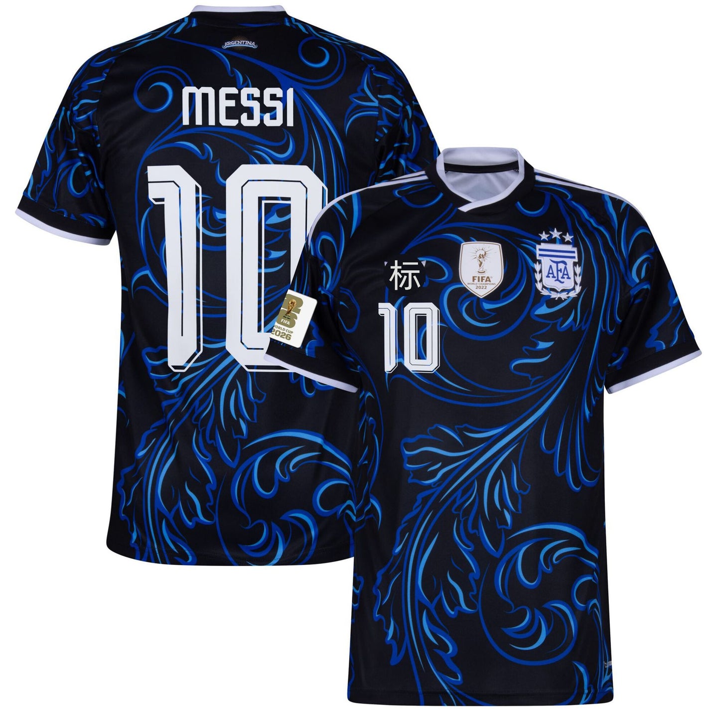 Áo đấu World Cup Argentina 2026, phiên bản cổ động viên sân nhà và sân khách, số 10, Messi, số 8, phiên bản chính xác của Enzo