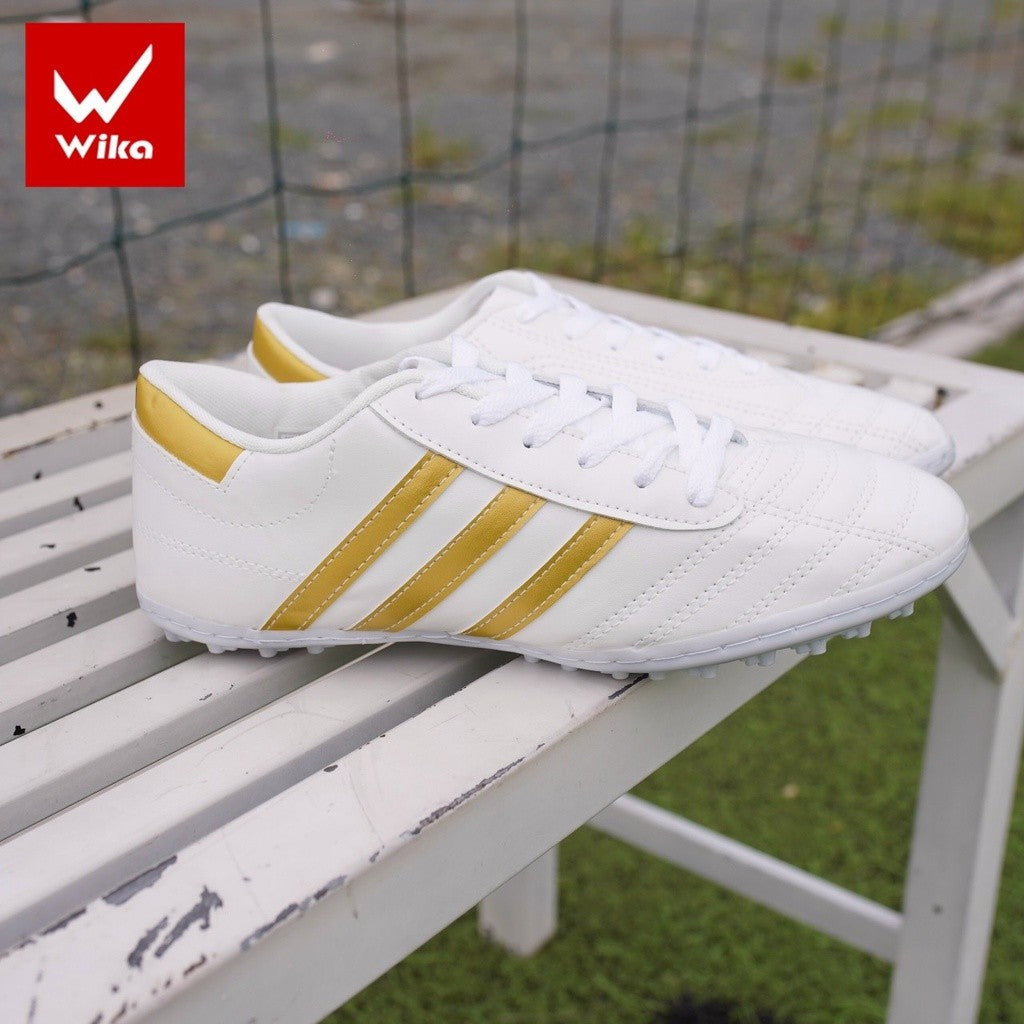GIÀY BÓNG ĐÁ BIG SIZE WIKA 3 SỌC (tặng tất dệt)- GIÀY PHỦI SIZE 44 & SIZE 45 - Đã may full đế