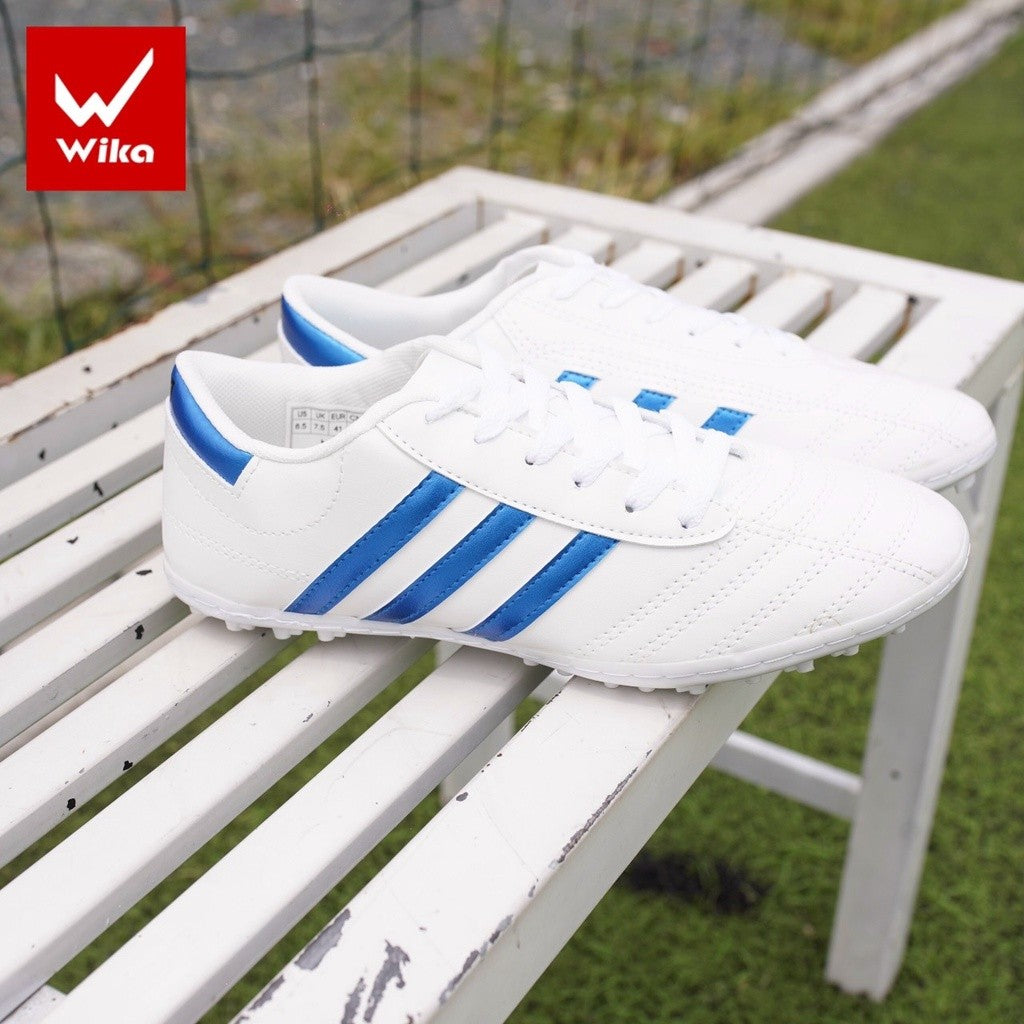 GIÀY BÓNG ĐÁ BIG SIZE WIKA 3 SỌC (tặng tất dệt)- GIÀY PHỦI SIZE 44 & SIZE 45 - Đã may full đế