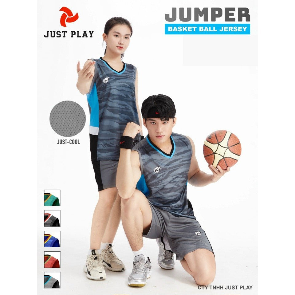Bộ Bóng Rổ Cao Cấp - Thun Mè Thái Siêu Thoáng Mát, Set Bóng Rổ