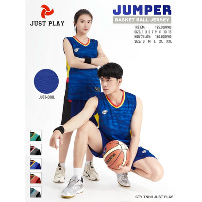 Bộ Bóng Rổ Cao Cấp - Thun Mè Thái Siêu Thoáng Mát, Set Bóng Rổ