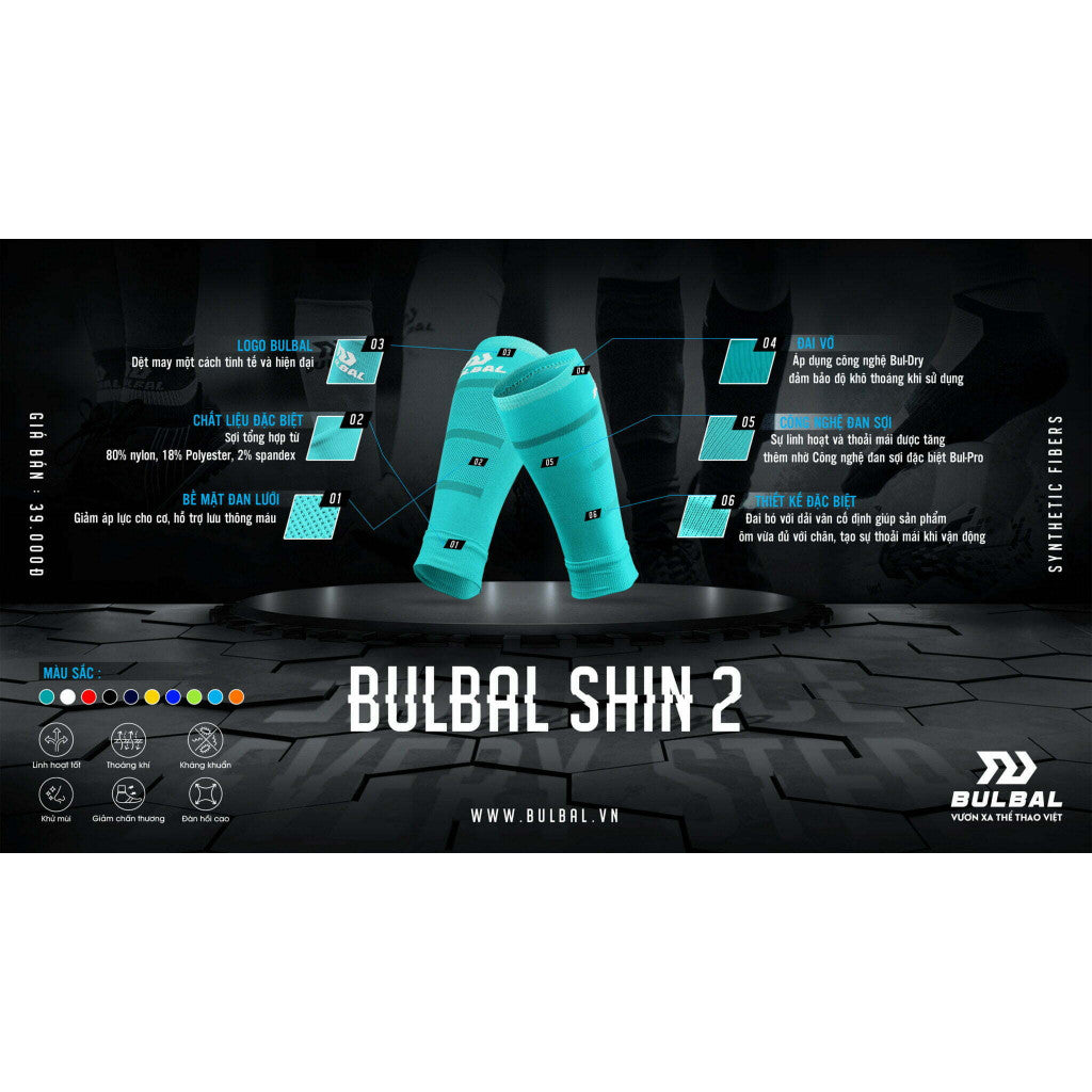 Tất ống bóng đá Bulbal Shin - Tất ống đồng bảo vệ chân