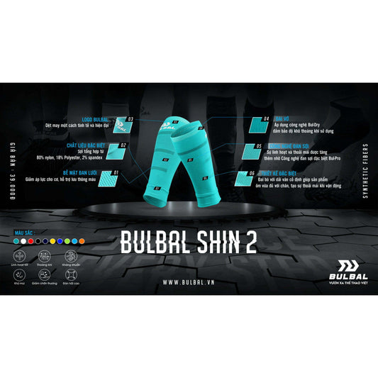 Tất ống bóng đá Bulbal Shin - Tất ống đồng bảo vệ chân