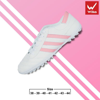 GIÀY BÓNG ĐÁ BIG SIZE WIKA 3 SỌC (tặng tất dệt)- GIÀY PHỦI SIZE 44 & SIZE 45 - Đã may full đế