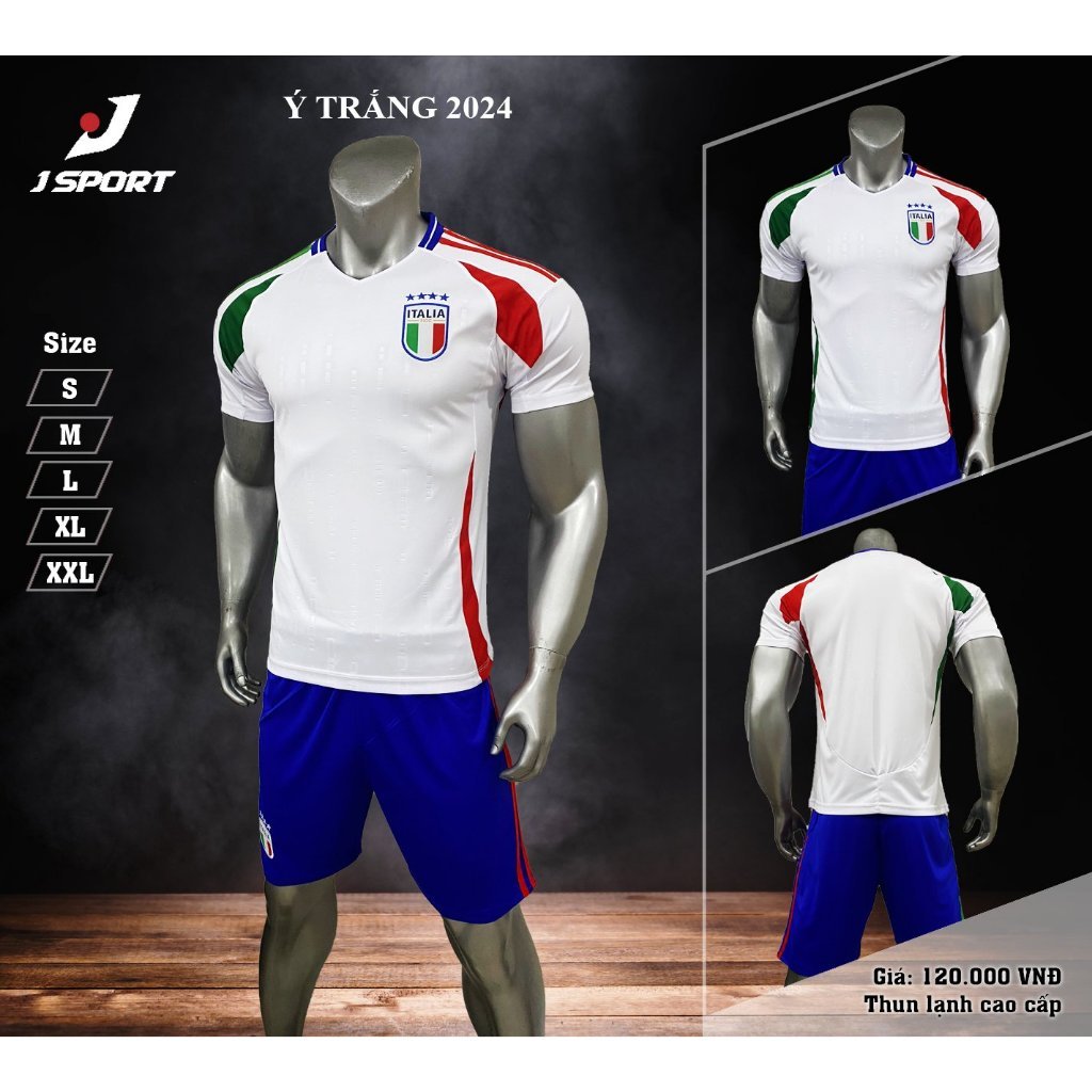 Quần Áo Bóng Đá Tuyển Ý Mới Nhất 2024 - Có in tên số Đội Italia