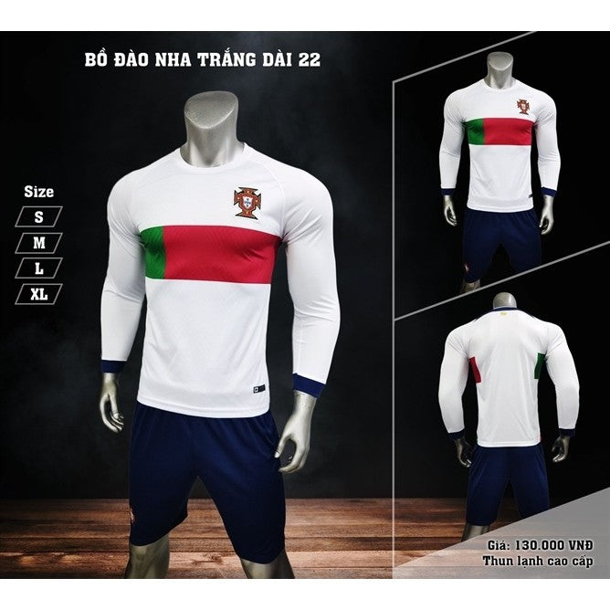 Bộ quần áo bóng đá tay dài Câu lạc Bộ Châu Âu - Vải Thun Mềm Mịn