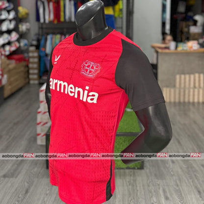 Bộ Bóng Đá Bayer 04 Leverkusen Đỏ Sân Nhà - Vải Mè Thái