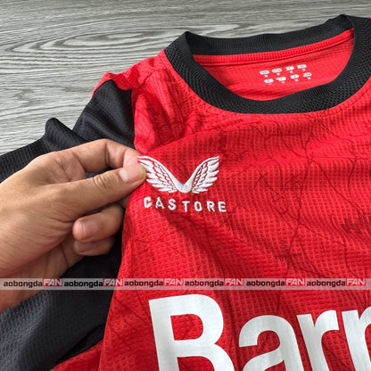 Bộ Bóng Đá Bayer 04 Leverkusen Đỏ Sân Nhà - Vải Mè Thái