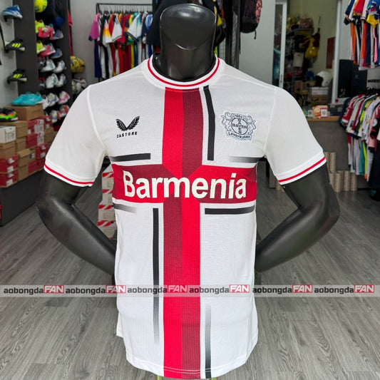 Bộ Bóng Đá Bayer 04 Leverkusen Trắng Sân Nhà - Vải Mè Thái