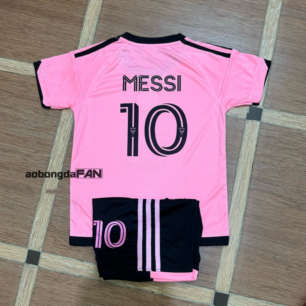 Bộ Đồ Bóng Đá Messi , đội Inter Miami - size trẻ em (có in thêm tên số)