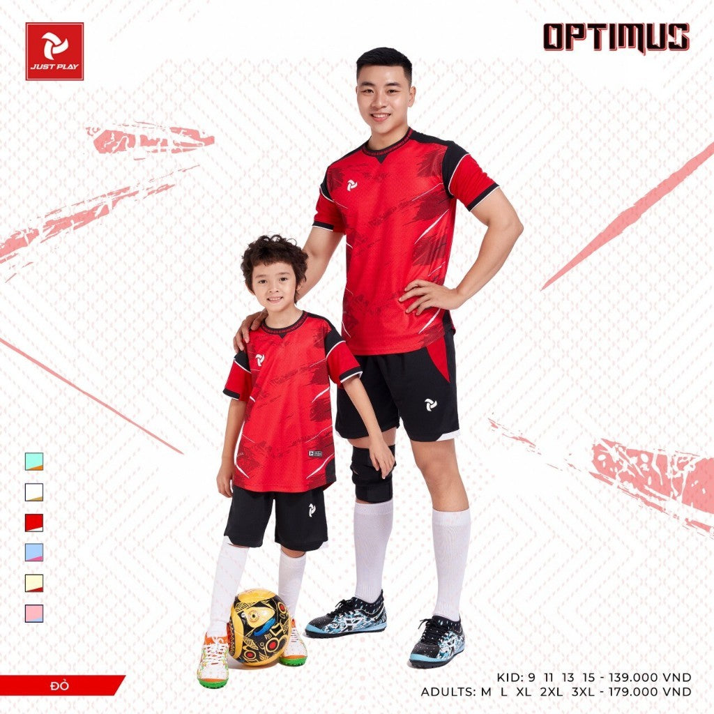 Bộ Bóng Đá Trẻ Em Thun Dệt Thoáng Mát - JP Optimus