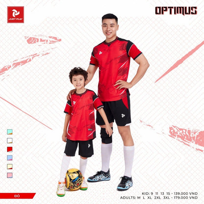 Bộ Bóng Đá Trẻ Em Thun Dệt Thoáng Mát - JP Optimus