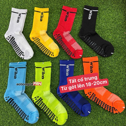 Tất Bóng Đá Chống Trơn - Vớ Chống Trơn CAO CẤP WIKA Chính Hãng - Hình Thật Review Chi Tiết