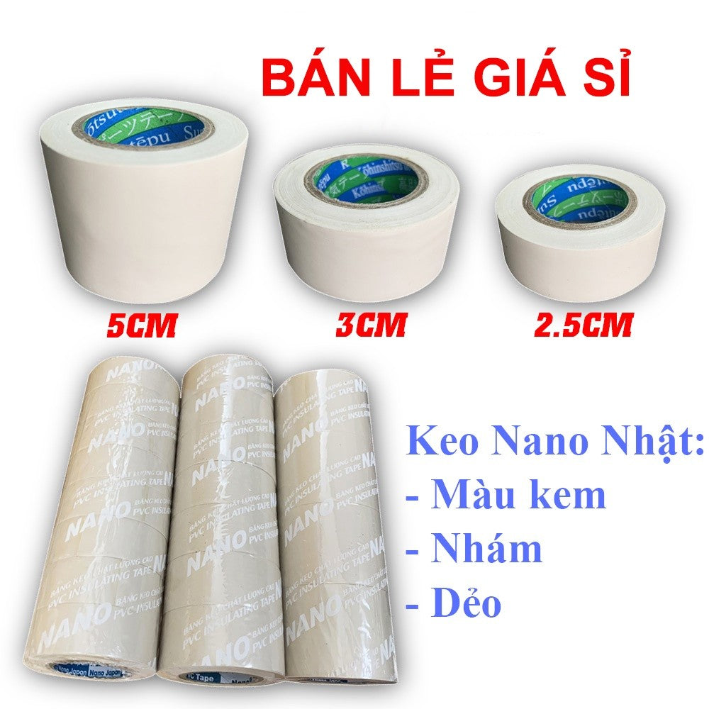 [KHO SỈ] Băng Keo Bóng Đá Loại 1 [Loại Tốt Màu Nâu Đục] Băng Keo NANO Thể Thao