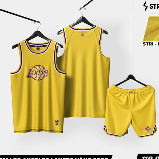 Bộ Quần Áo Bóng rổ trẻ em Strivend Lakers- Thoáng Mát
