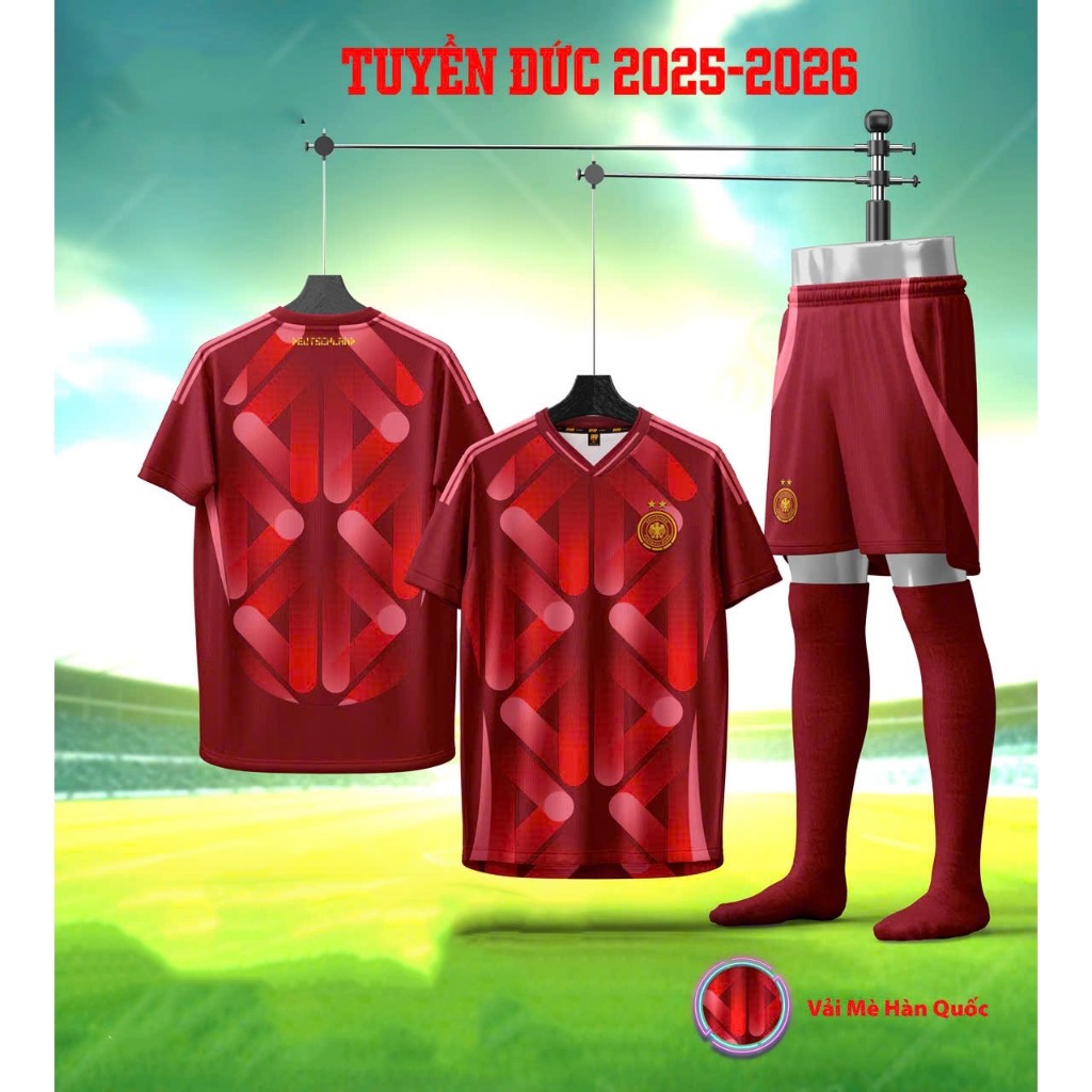 Áo Bóng Đá Đội Tuyển Đức Trắng EURO 2024 Mới Nhất - Thun Cao Cấp