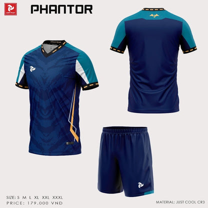 Bộ Bóng Đá Không logo Thiết Kế JP Phantor - Có In Tên Số