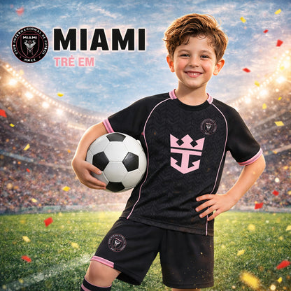 Bộ Đồ Bóng Đá Messi , đội Inter Miami - size trẻ em (có in thêm tên số)