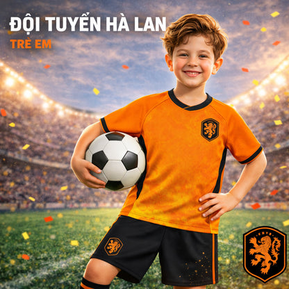 Áo Bóng Đá Trẻ Em Đội Hà Lan Cam, Áo Đá Banh Trẻ Em