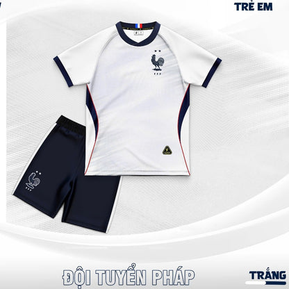 Set Bóng Đá Tuyển Pháp Vải Thun Thoáng Mát - Có In Tên Số