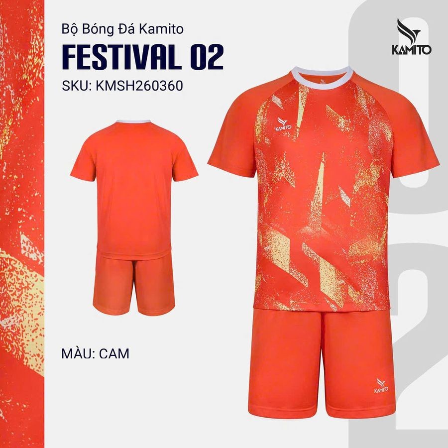 Bộ Bóng Đá Kamito Festival 02 - Có In Tên Số