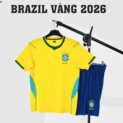 Bộ Bóng Đá Đội Tuyển Brazil 2025- Thun Cao Cấp